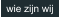 wie zijn wij